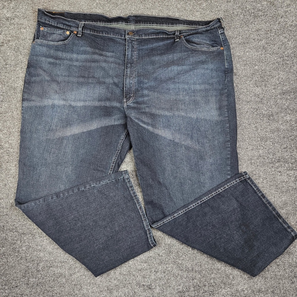 Levis 559 Jeans Men's 54x32 Relaxed Straight Leg Dark Wash Blue Stretch Denim